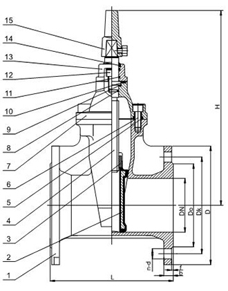 Válvula de compuerta de sellado suave (PN10/16 DN50 - DN600)