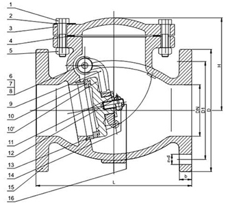 Flanged Swing Check Valve (Class 125 2" - 24")