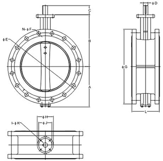 Flanged Butterfly Valve - Concentric Disc (PN10/16, Class125/150 DN50 - DN1200)