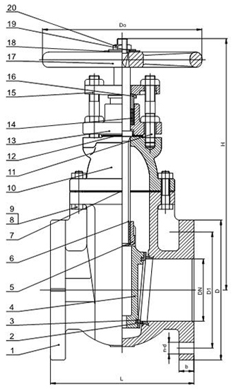 Metal Seated Gate Valve - Non-Rising Stem (PN16 DN50 - DN600)