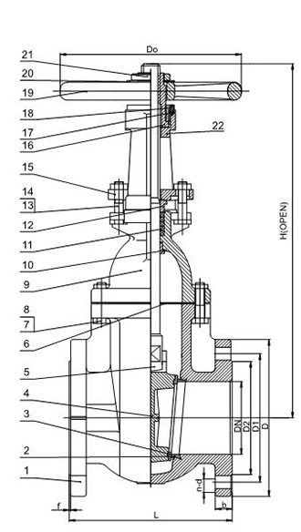 Metal Seated Gate Valve - Rising Stem (PN16 DN50 - DN600)