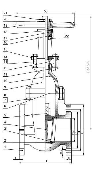 Metal Seated Gate Valve - Rising Stem (Class 125 2" - 24")