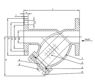 Filtro Y em extremidade de flange