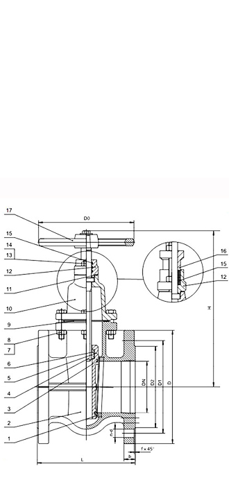 Металлическая уплотненная задвижка- невыдвижный шпиндель  (PN10/16 DN40 - DN300)