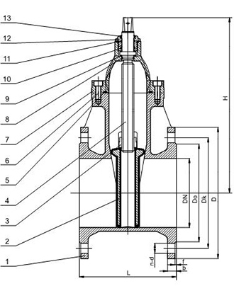 Мягкая уплотненная задвижка (PN25 DN40 - DN300)